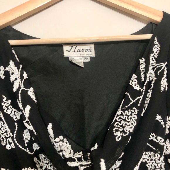 Vintage J Laxmi Beaded Top Petite Medium - Picture 4 of 7